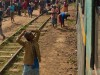 Madagascar - train Manakara : arrivée en gare