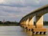 Cambodge - Kompong Cham : le grand pont sur le Mékong
