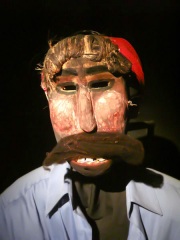 Bolivie - La Paz : musée - masque de carnaval
