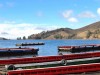 Bolivie - en route pour Sorata : le bac du lac Titicaca