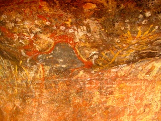 Australie - Ayers Rock : peinture aborigène